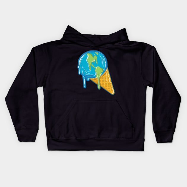 Global Warming Kids Hoodie by Noveldesigns